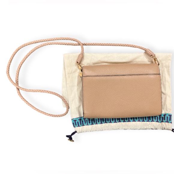 Tory Burch Pebbled Leather Crossbody/Clutch - Tan - Picture 4 of 13